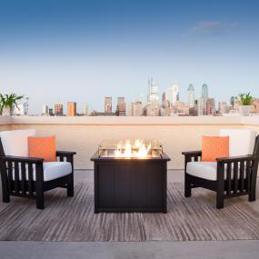 Outdoor Chairs and a Fire Table